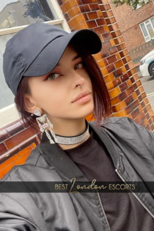 Cute young Russian girl taking a selfie